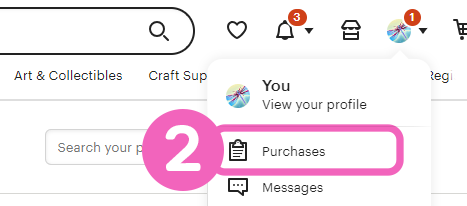 Step 2: Select purchases from the menu